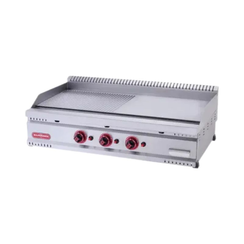 Işıkgaz Silverinox  PG-80-Y 80*60 Cm Yarı Oluklu Prof Seri Gazlı Izgara